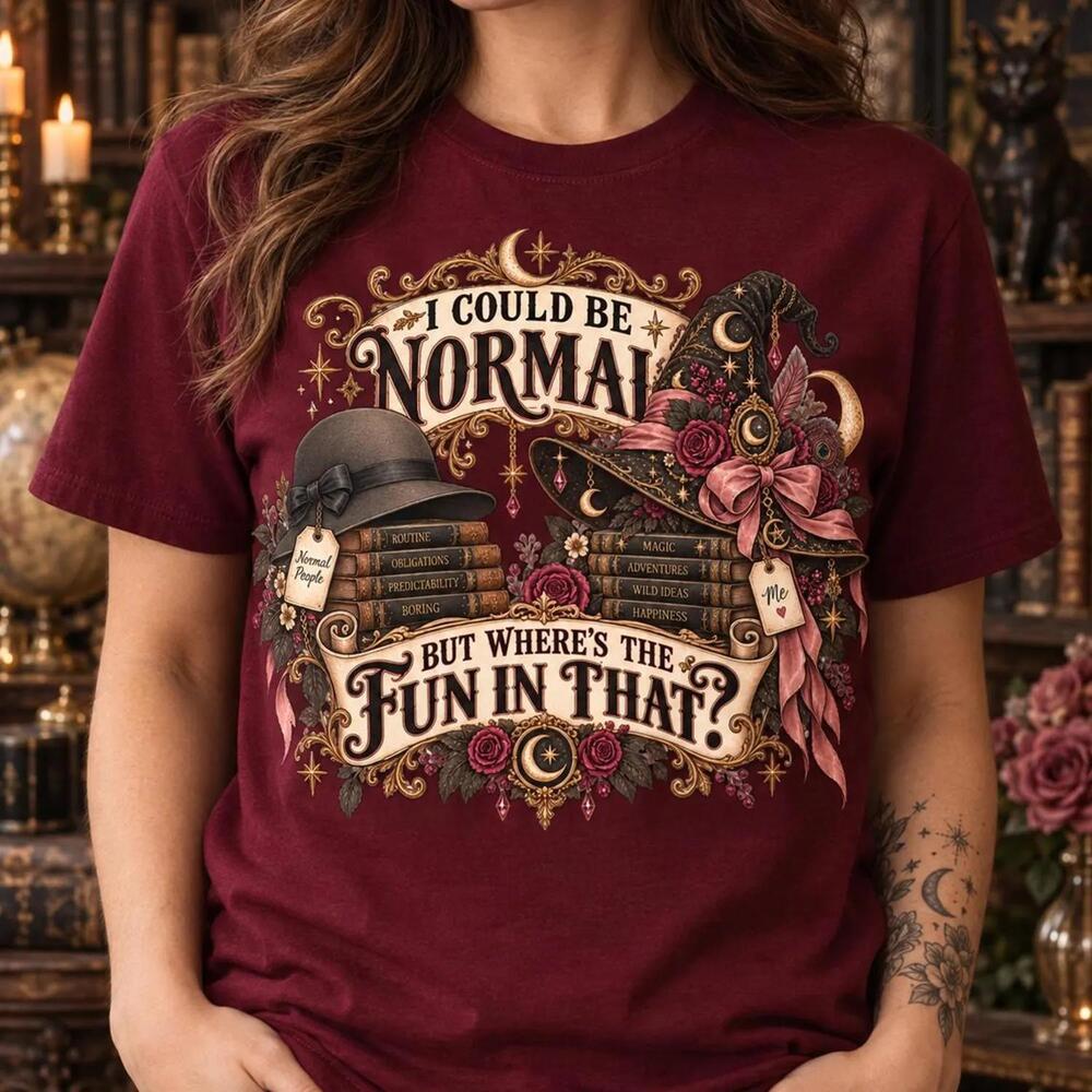 Witchy Halloween Shirt, I Could Be Normal Gothic Graphic Tee